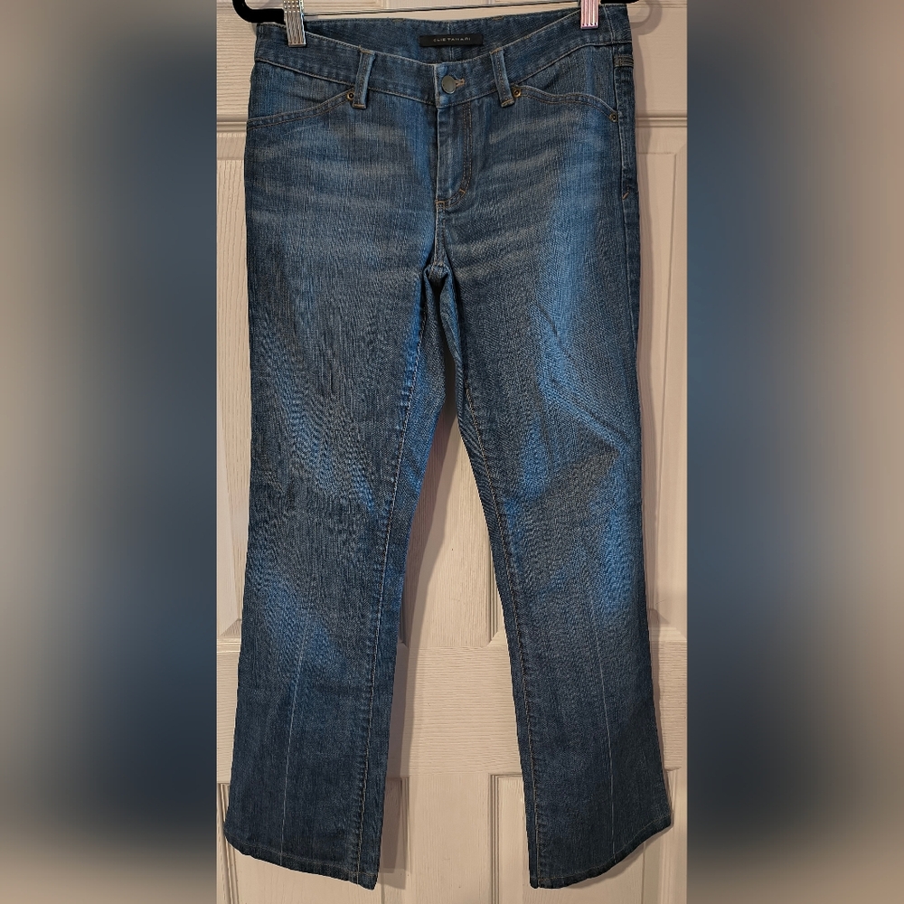 Elie Tahari Slight Flare Classic Blue Denim Jeans